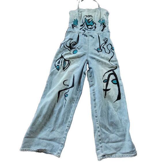 Adriano Goldschmied AG Women's Light Blue Denim Jumpsuit Size S Reworked - Picture 1 of 10